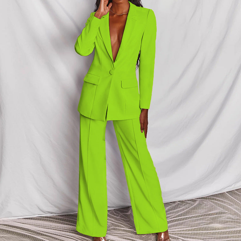 2 Piece Set Long Sleeve Blazer