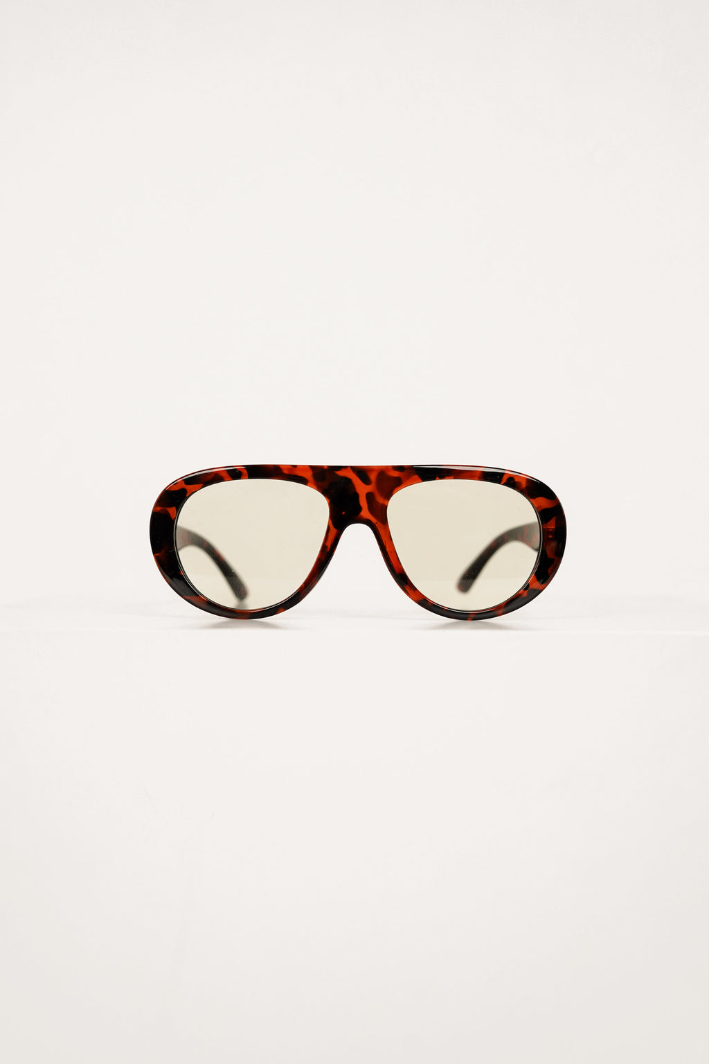 Oversized zonnebril afgerond tortoise - Chiara