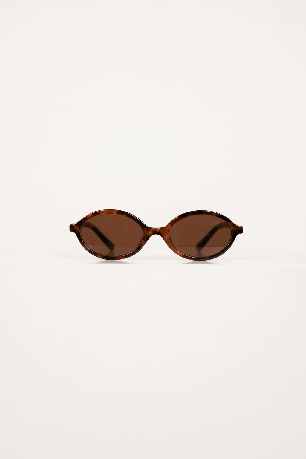 Ronde zonnebril tortoise bruin - Belle