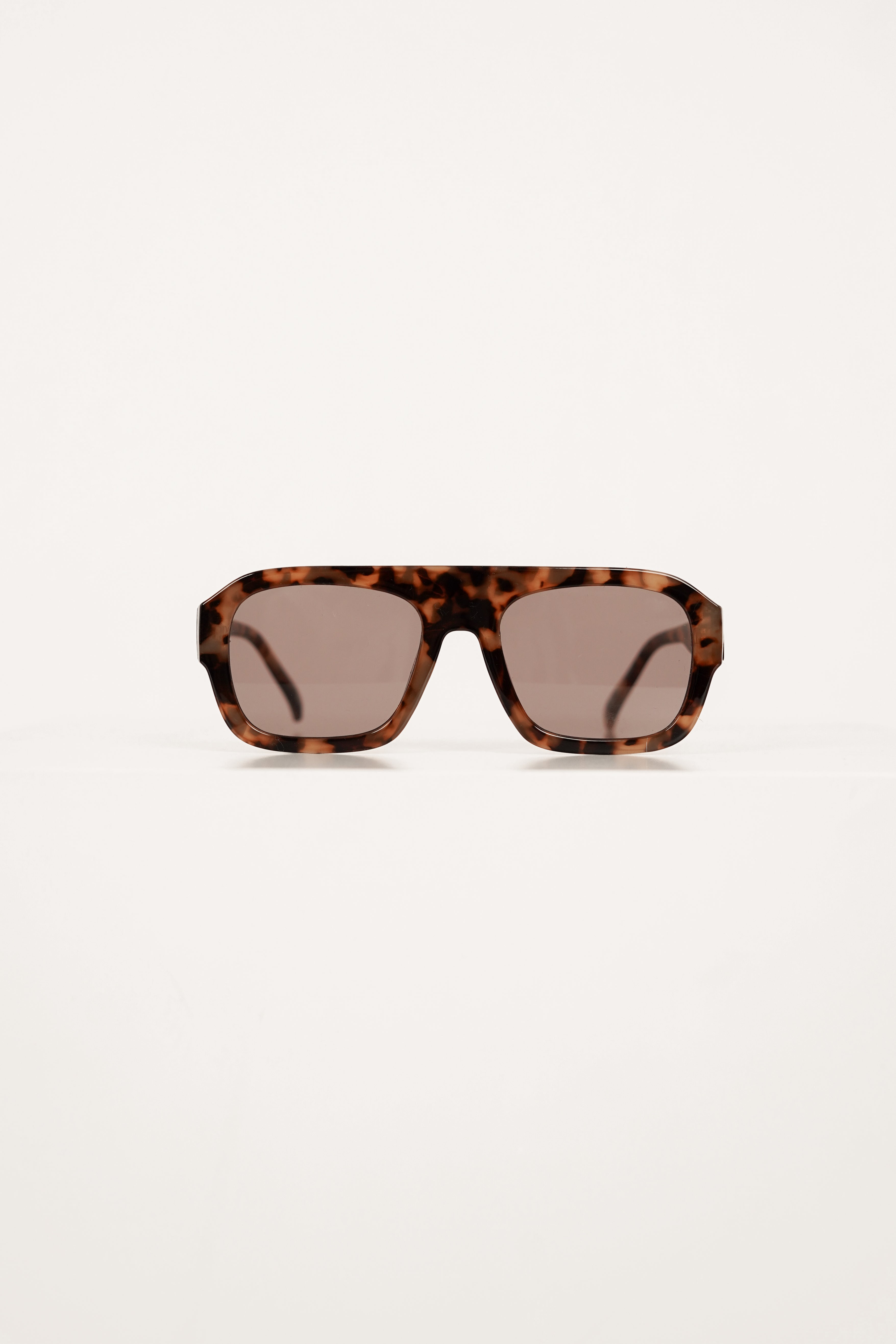 Retro piloten zonnebril tortoise bruin - Phoebe