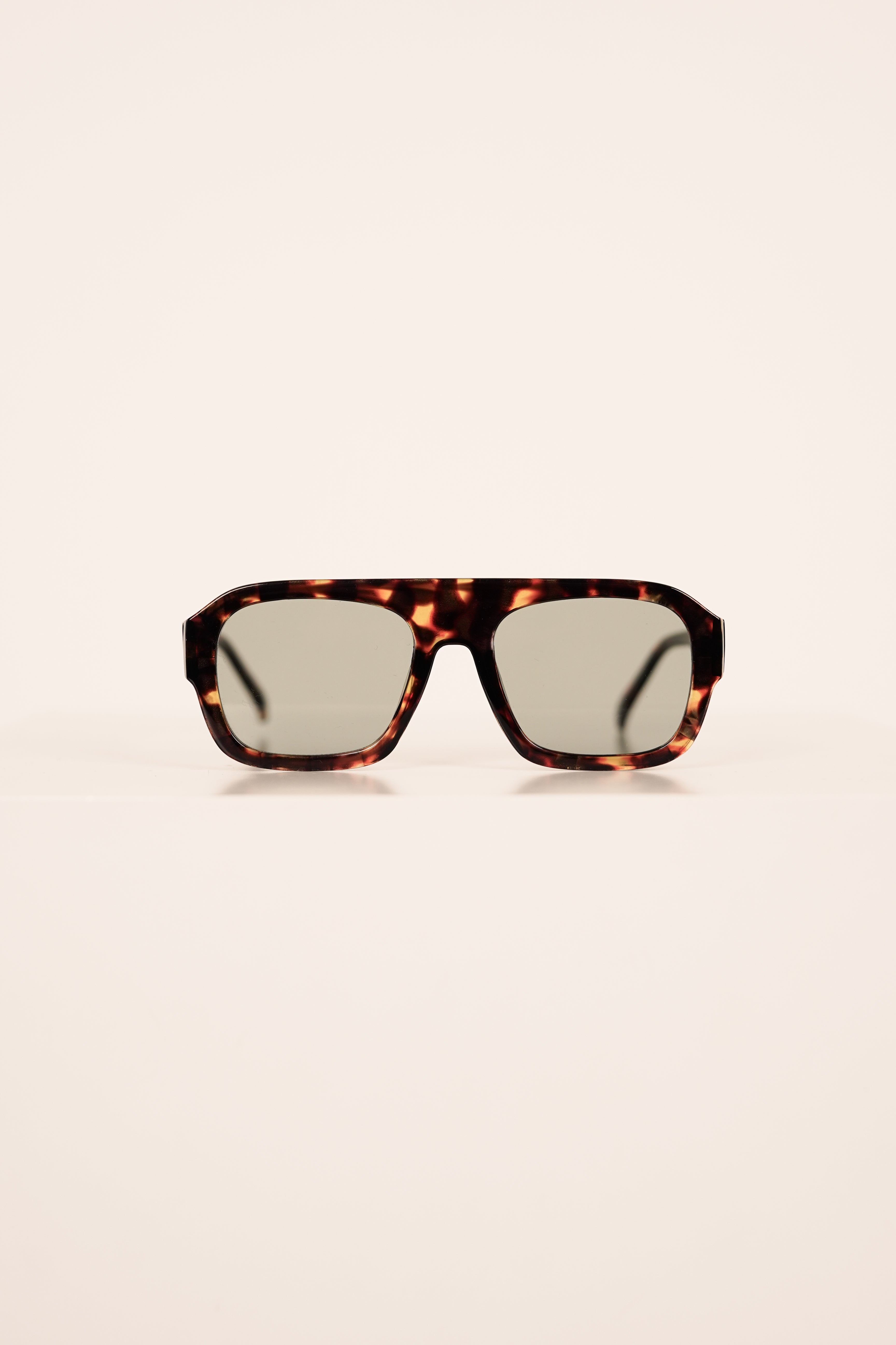 Retro piloten zonnebril tortoise groen - Phoebe