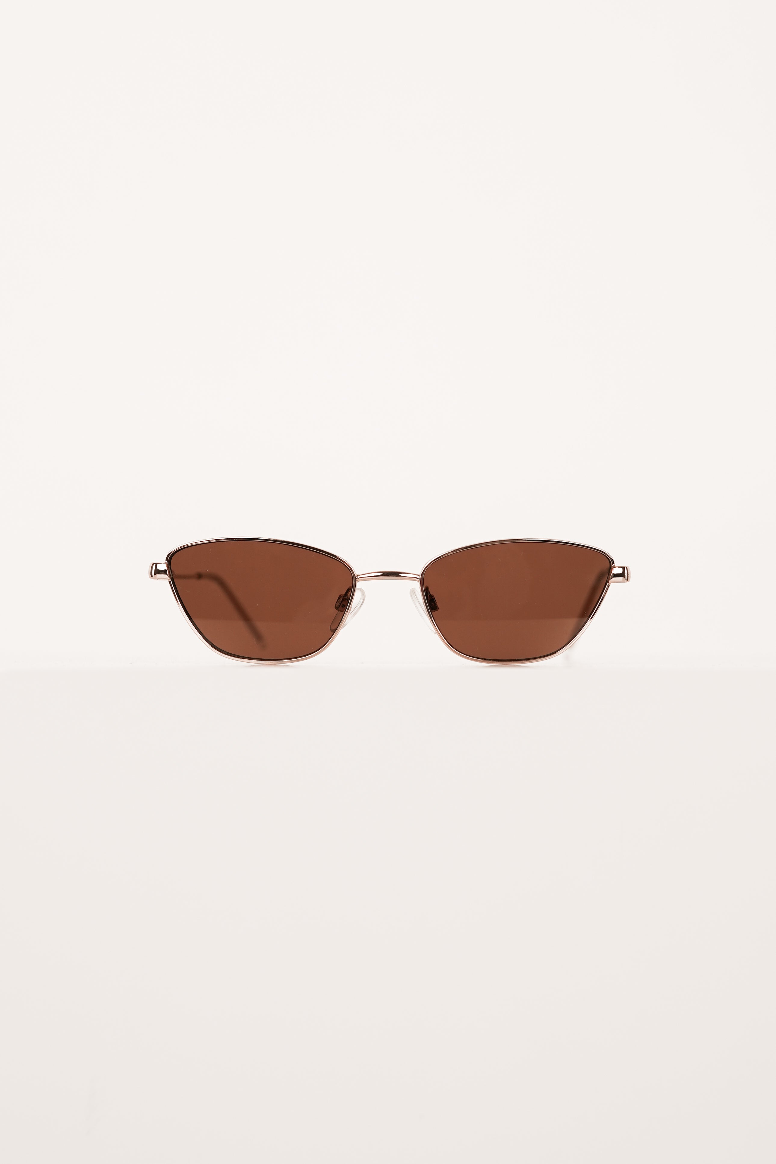Cat eye zonnebril smal bruin - Myron