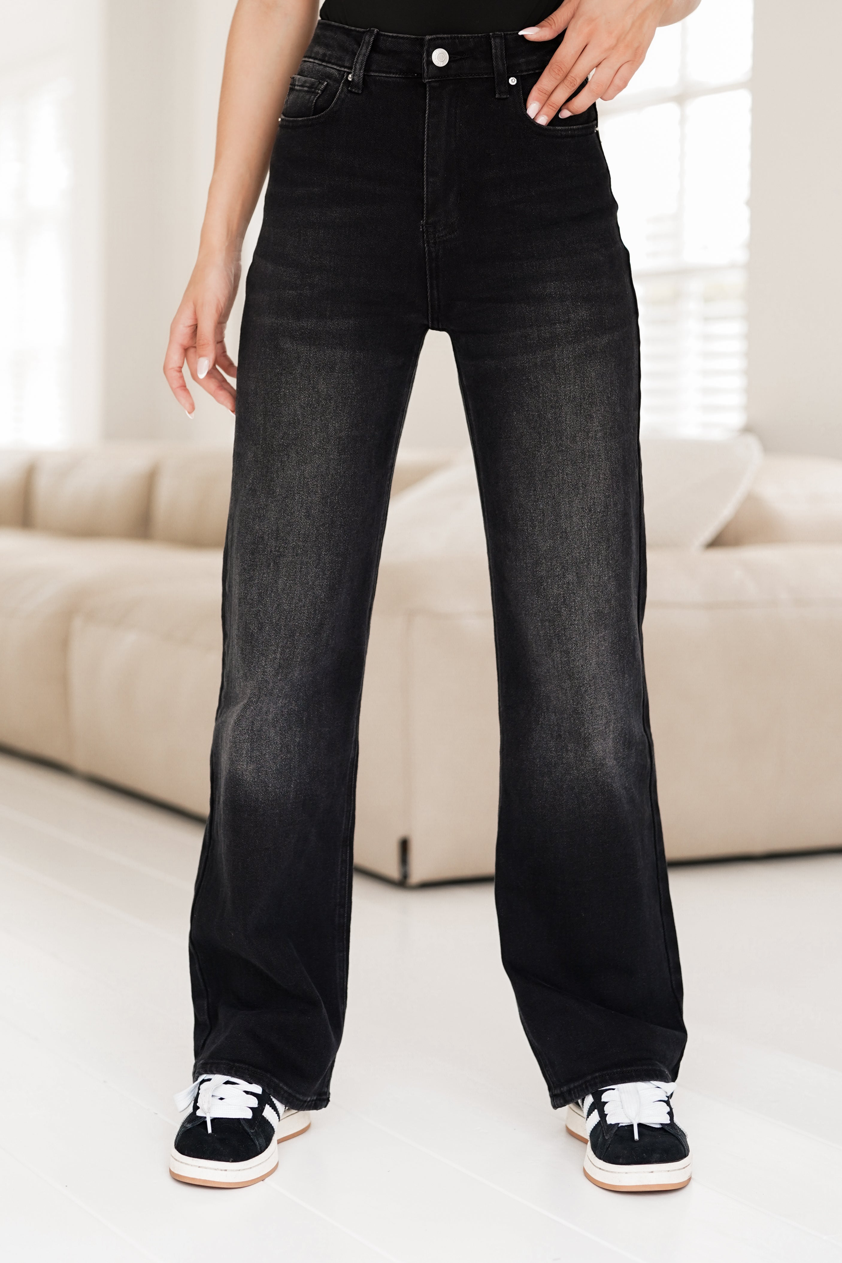 Straight leg jeans zwart - Zola