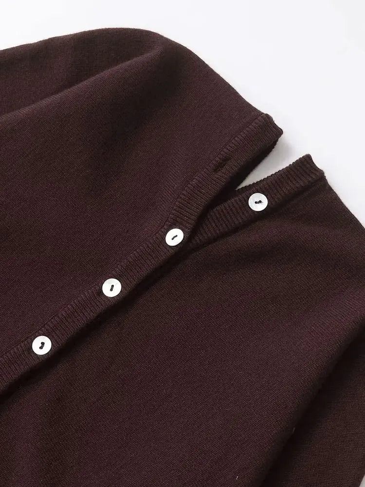 Front Button Knit Sweater