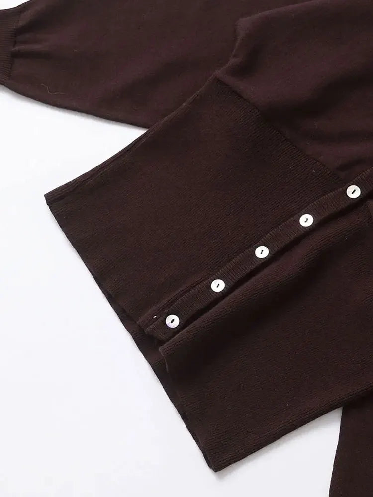 Front Button Knit Sweater