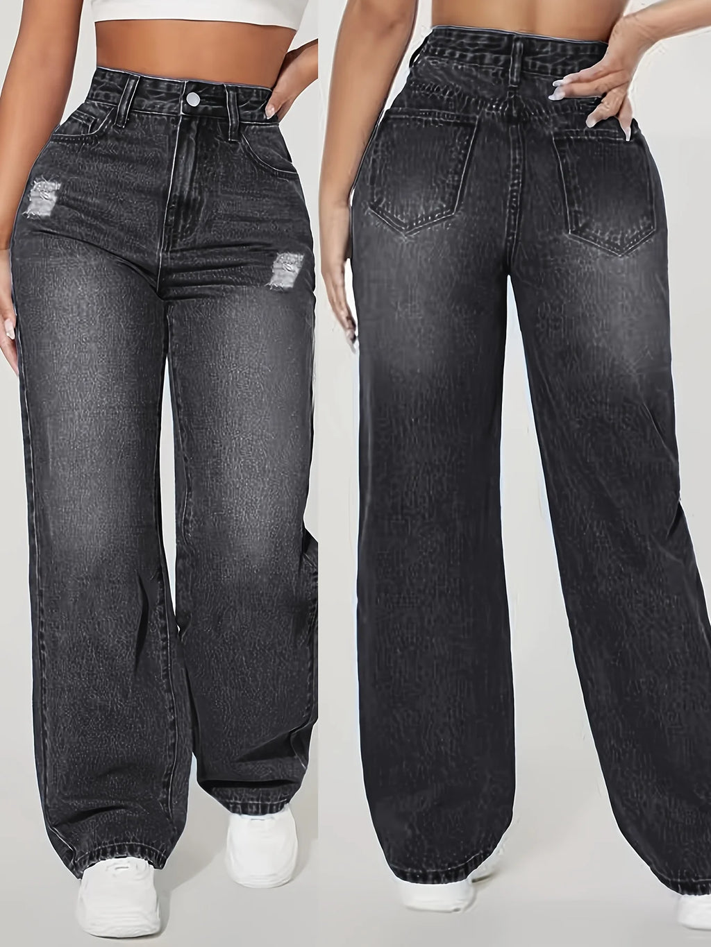 Loose Fit Wide Leg Jeans