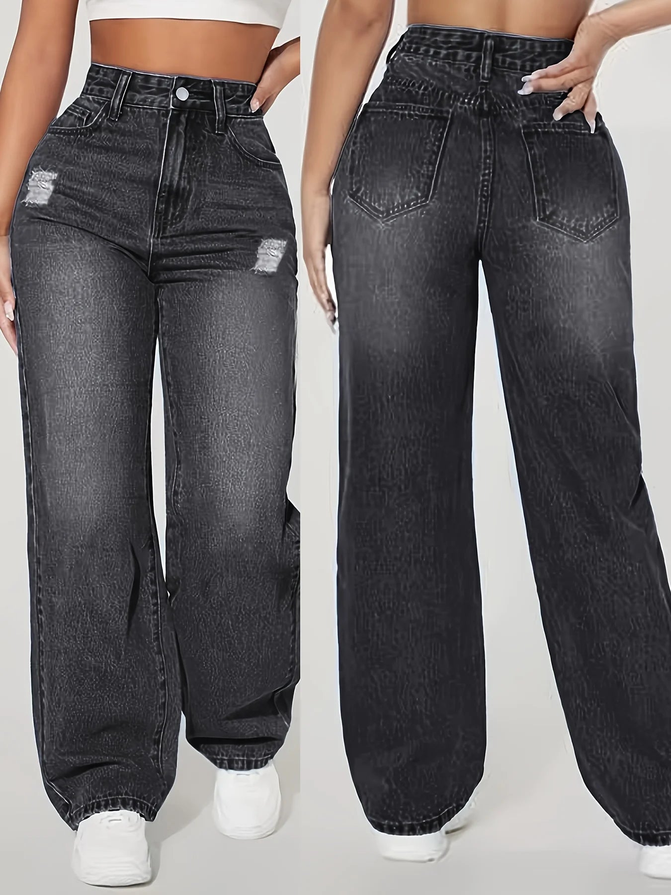 Loose Fit Wide Leg Jeans