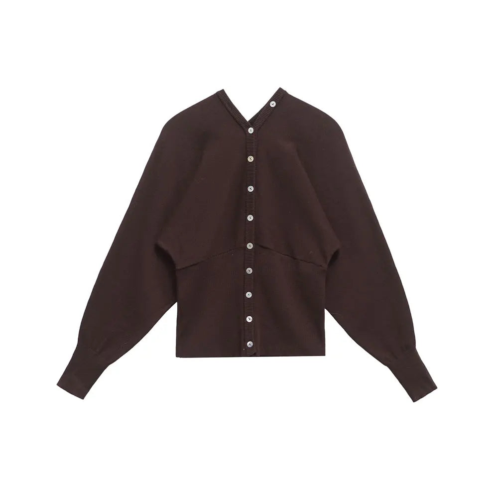 Front Button Knit Sweater