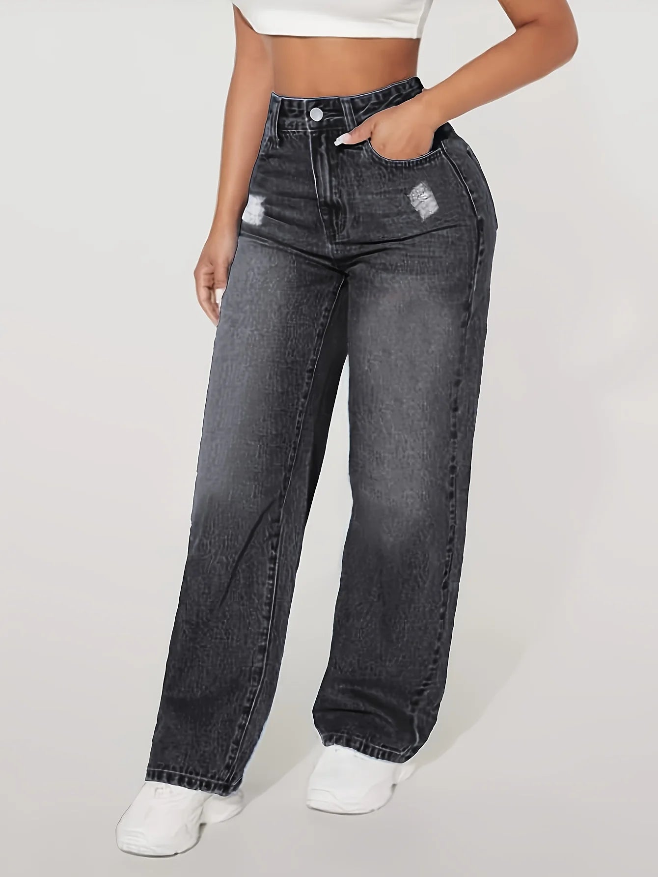 Loose Fit Wide Leg Jeans
