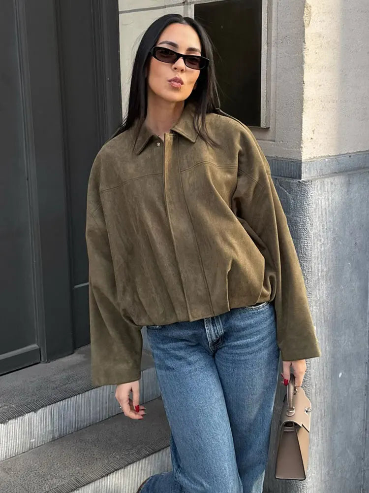 Suede Jacket Loose