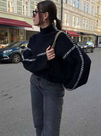 Pullover Knit Tie Sweater