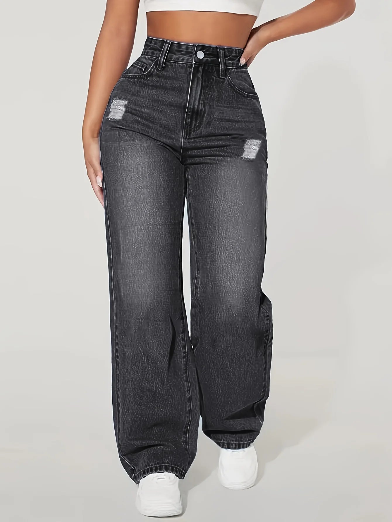 Loose Fit Wide Leg Jeans