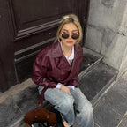 Leather Bomber Jacket