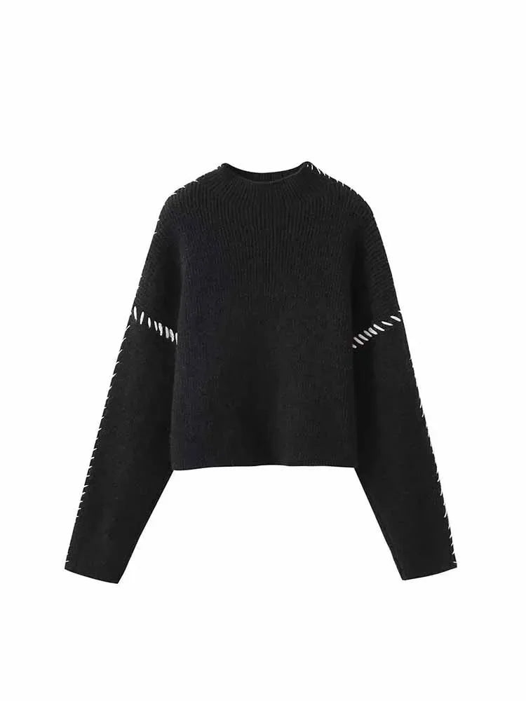 Pullover Knit Tie Sweater