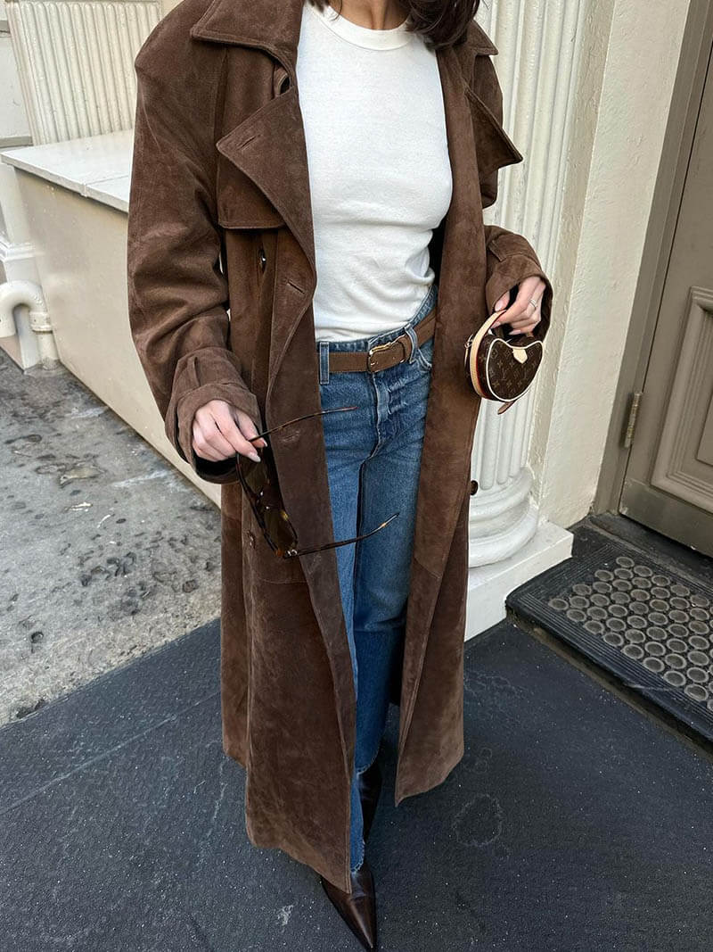 Bibi™ | suède trenchcoat