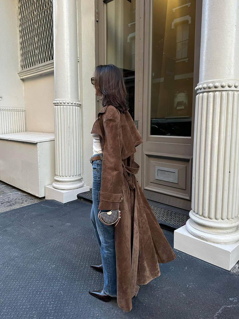 Bibi™ | suède trenchcoat