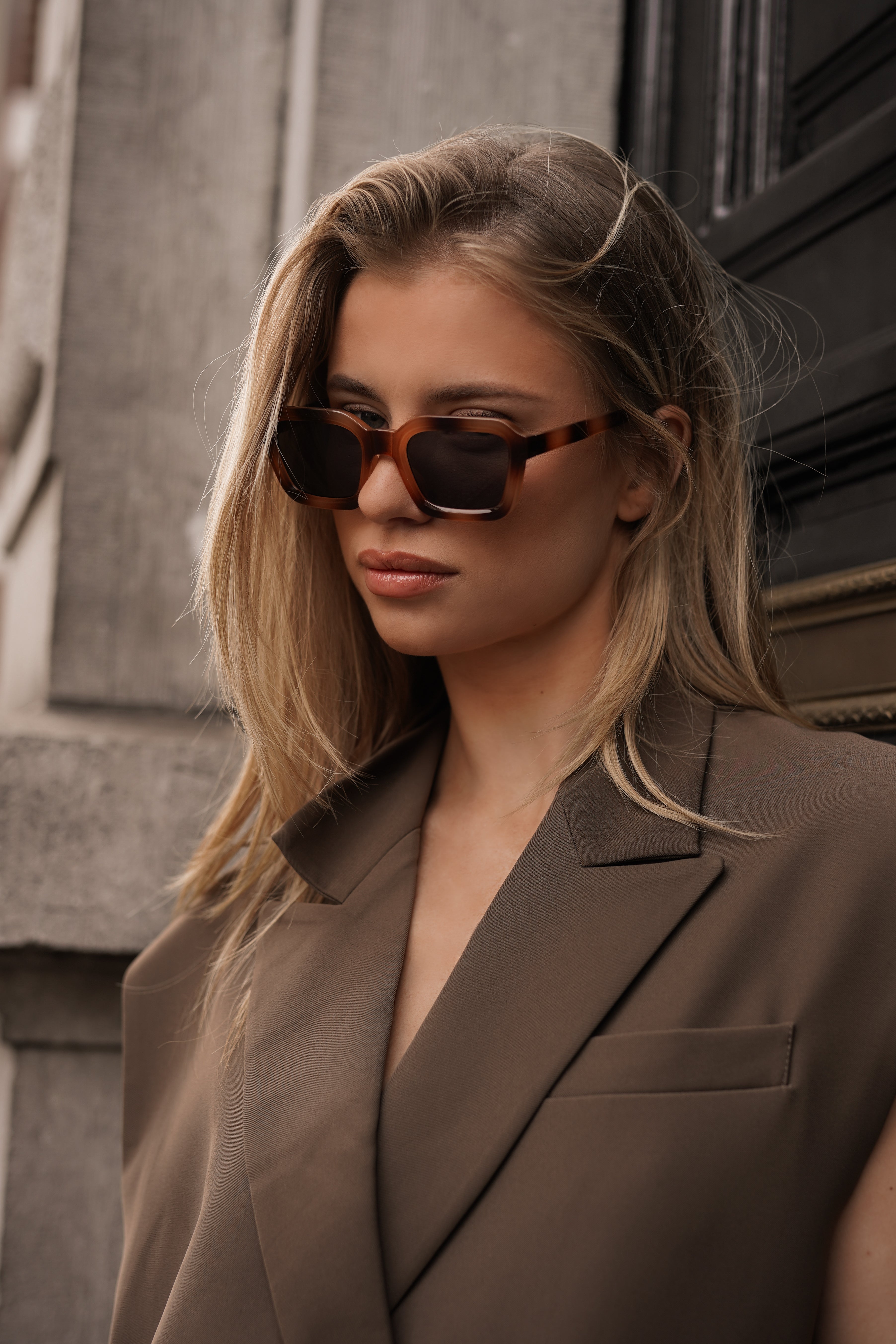 Zonnebril licht bruin retro dames - Hannah