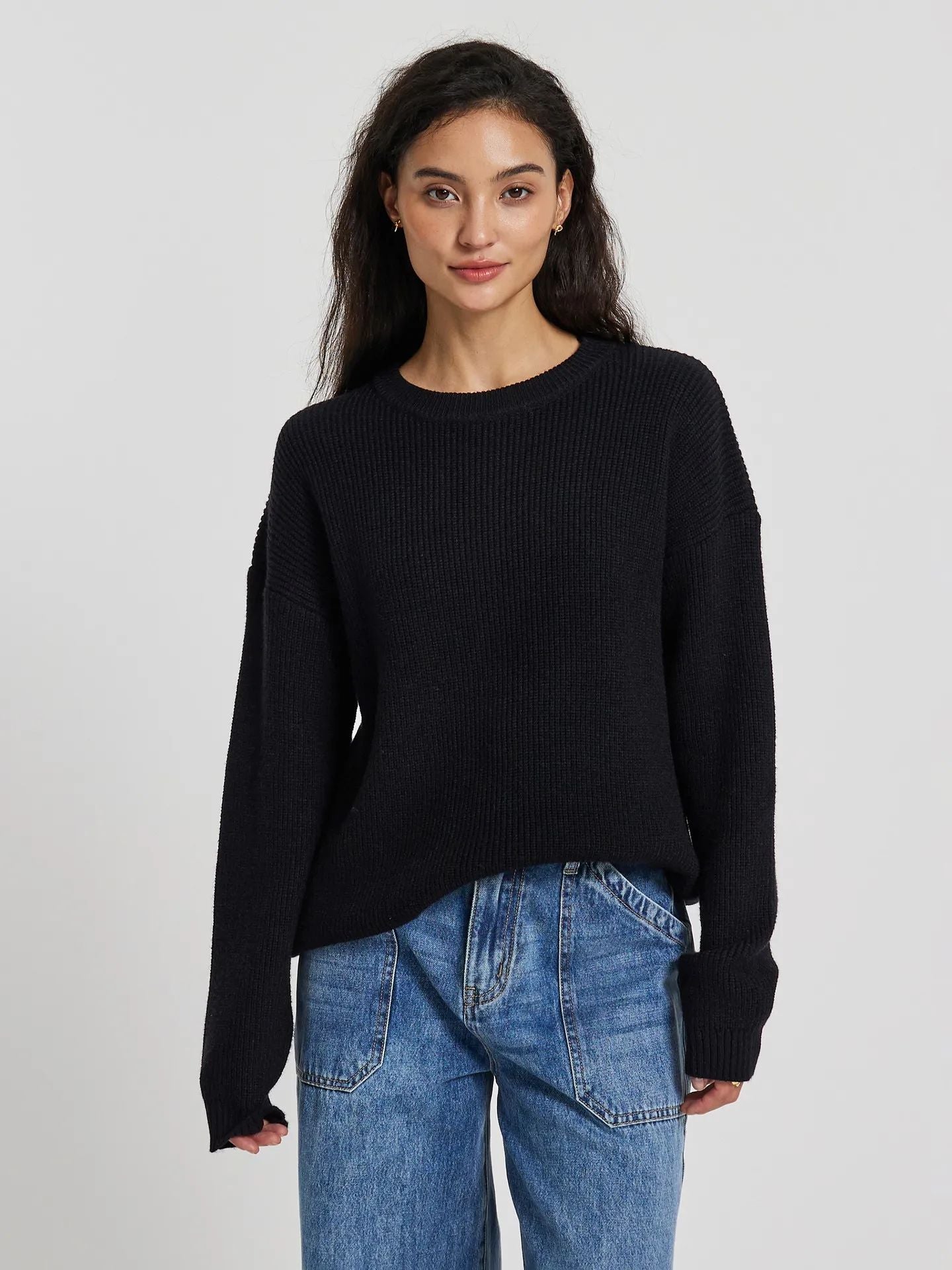 Round Neck Long Sleeve Pullover