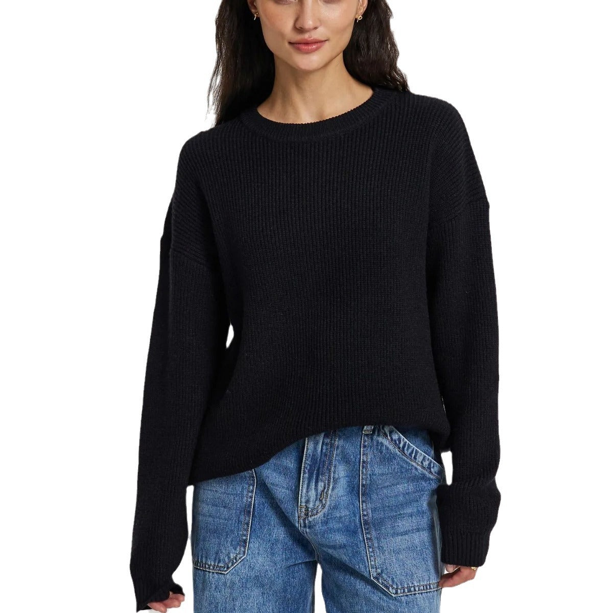 Round Neck Long Sleeve Pullover
