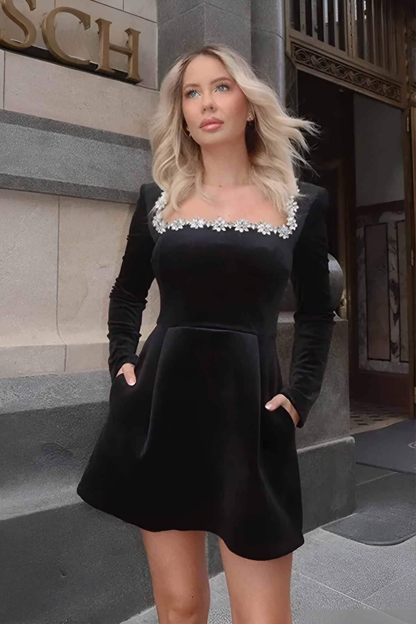 Tess™ | Fluwelen jurk